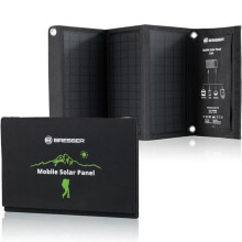 Carregador Solar Portátil - Bresser - Preto - 21W - USB-A e DC - Compacto e Prático