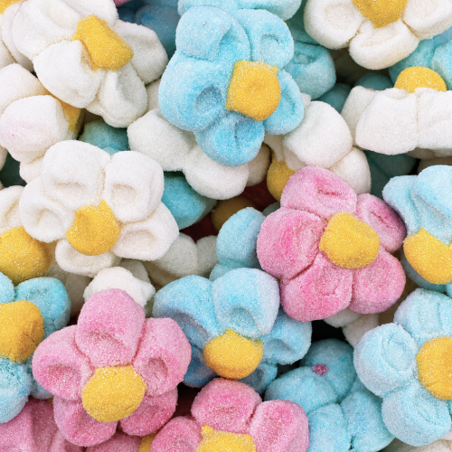 (900g Sweet Jar) Marshmallow Flowers