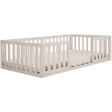 "Lit Montessori au sol 70 x 140 cm - ROBA - Bodenbett - Stone Washed / Écru"