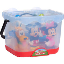 Bade-Spielzeug - DISNEY Mickey Mouse - 5 Figuren - Aufbewahrungskorb - 12 cm