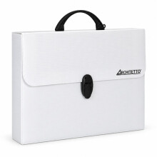 Trousse de classement professionnelle, dossier de rangement pour papiers A4, grande capacité, noir
