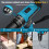 Perceuse sans fil 21V, kit de visseuse à percussion avec 2 batteries, 24 accessoires, vitesse variable pour bricolage 3