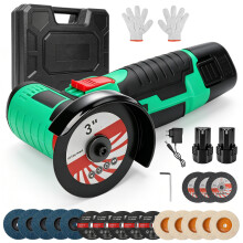 Mini-meuleuse d'angle sans fil 12V, avec 17 disques de coupe, pour polissage de précision et bricolage