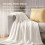 Bedsure Fleece Throw Blanket for Sofa Fluffy Throw Off White 130x170 2