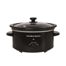 Hamilton Beach 3.5L Comfort Cook Slow Cooker, 160W Energy-Efficient Design, Removable Oven-Safe Ceramic Bowl, 3 Heat Settings, Compact for 2-4 People