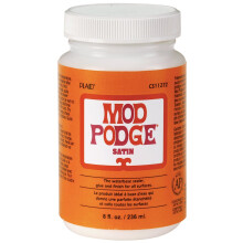 Mod Podge CS11272 8 oz Satin Waterbase Sealer, Glue and Finish, Clear