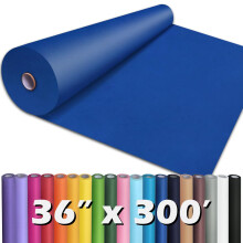 PerkHomy Blue Kraft Paper Roll 36" x 3,600" (300') for Gift Wrapping Bouquet Flower Art Painting Craft Writing Packaging Shipping 80GSM 55LB (Blue, 3