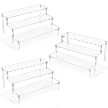 Clear Acrylic Display Riser, 3 Tier Display Stand 12 Inch Perfume Organiser