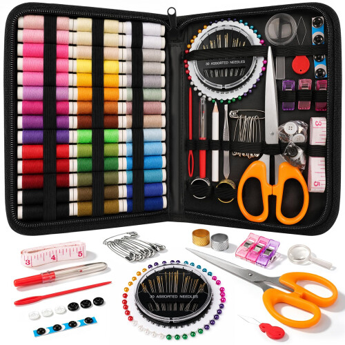 Coquimbo Sewing Kit for Adults Beginner, 160 Pieces Needle and Thread Kit