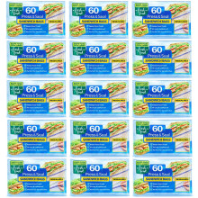 LND Gifts Sandwich Bags 15 Packs Of 60 (900 Bags In Total) Press And Seal Food Bags, Re-sealable Tab Closure Food Bag, Snack Bag.(17cm x 20.cm Approx