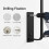 Black Kitchen Roll Holder Under Cabinet, Self-Adhesive Paper Towel Holder 4