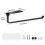 Black Kitchen Roll Holder Under Cabinet, Self-Adhesive Paper Towel Holder 5