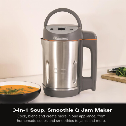 Hamilton Beach Hamilton Beach 3in1 Soup Maker Smoothie Blender 16L Angled Digital Di 2