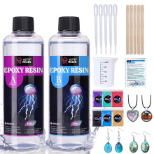 LET'S RESIN 500ml Epoxy Resin Kit with Mica Powder, Resin Accessories