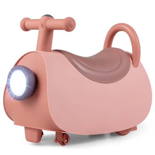 Kids Ride-On Push Car with Music & Storage - Pink 1