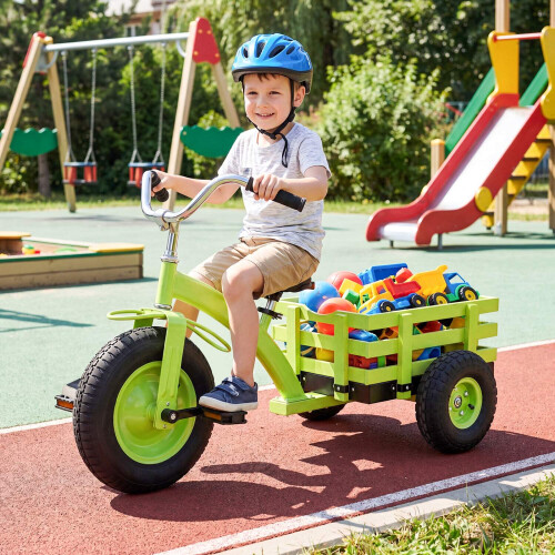 Kids Tricycle with 15" Rubber Tires, Adjustable Seat 1