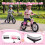 Children's Pink Balance Bike, Adjustable Saddle & Handlebars 1