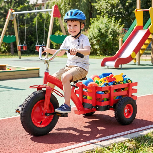 Kids Tricycle with 15" Rubber Tires, Adjustable Seat 1