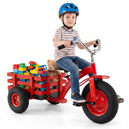 Kids Tricycle with 15" Rubber Tires, Adjustable Seat 2