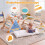 8-in-1 Foldable Toddler Climbing Set, Rocket-Themed 1