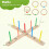 Outdoor Ring Toss Game with 5 Rope Rings, Solid Wood Frame 2