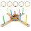 Outdoor Ring Toss Game with 5 Rope Rings, Solid Wood Frame 7