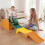 Kids Ride-On Toy with Storage & Race Tracks - Rustic Brown 2