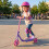 Kids 3-Wheel Scooter with LED Wheels, Purple 1