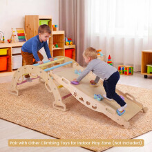 Wooden Rocking Climbing Arch with Cushion - Montessori Kids Climber