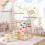Foldable Indoor Jungle Gym for Kids with Swing & Monkey Bars 7