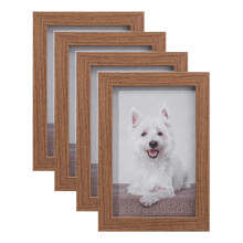 4 Pack Picture Frame, 6x4 Beechwood Color Photo Frames