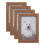 4 Pack Picture Frame, 6x4 Beechwood Color Photo Frames 1