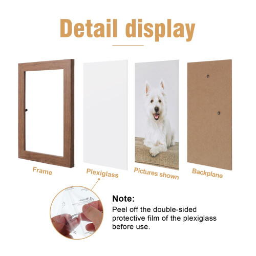 4 Pack Picture Frame, 6x4 Beechwood Color Photo Frames 2