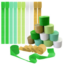 10 Rolls Crepe Paper Streamers Hanging Rainbow Streamers 5 Color Crepe Paper Rolls Strea Gold White Green Crepe Roll Curtain Backdrop Hanging Tassels