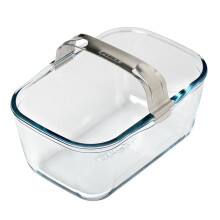 PYREX Ideal Air Fryer Glass Baking Dish 20 x 14 cm with Detachable Sta