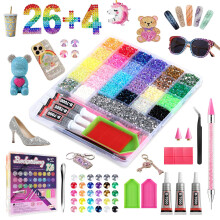 OCARDI Bedazzling Kit with Glue and Tools,40000Pcs Resin Jelly Rhinestones