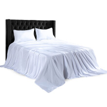 Flat Sheet Microfibre Soft Touch Easy Care Brushed Fabric Non Iron Non Wrinkle,Comfortable and Fade Resistant (White, Single Flat Sheet (175 x 248 cm