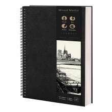 A3 Sketch Book 200gsm Hardcover Spiral Sketch Pad 40 Sheets Drawing Bo