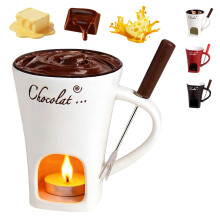 Hotpot Cup Chocolate hotpot with Fork Cheese Melting Cup