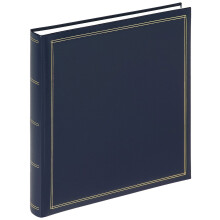 walther Design Photo Album Blue 34 x 33 cm Imitation Leather with Embossing, Monza FA-260-L