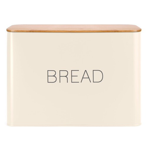 EHC Bread Bin, Bread Bins for Kitchen, Bread Tin, Large Bread Bin food Storage, Cream 1