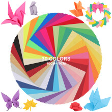 1010cm Mini Square Origami Paper 30 Colours 210 Sheets 80gsm Double-Sided