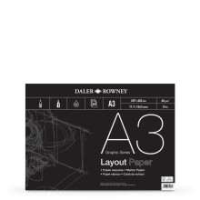 Daler-Rowney Graphic Series 45gsm A3 Layout Paper Pad 80 White Sheets