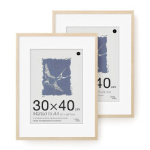 LIVINGTASTE 30x40cm Picture Frame Natural Oak Wooden Photo Frame 2 Pack