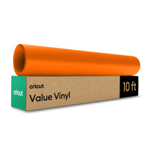 Cricut Permanent Adhesive Vinyl Roll | 30.5 cm 3 m | Orange | Ideal for Customising Mugs, Notebooks, Home Décor & DIY Projects, for Decals, Journa