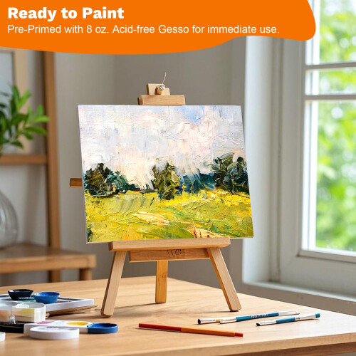 Koncci 9 Pack Stretched Canvas for Painting A3 A4 A5 Blank Canvas Set 2