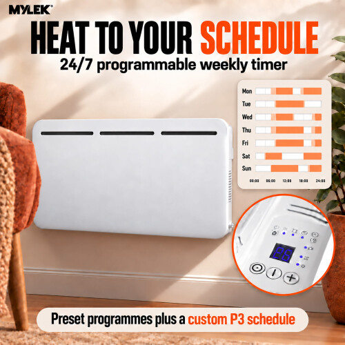 MYLEK (2kW) MYLEK LED Panel Heater - (Lot 20) 2