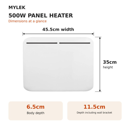 MYLEK LED Panel Heater - Lot20 - 500w 1