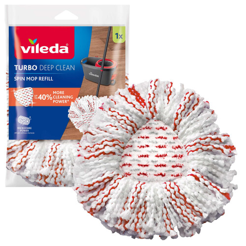 Vileda Vileda Turbo Deep Clean Refill, 1 Pack - Fits all Vileda Turbo spin mops