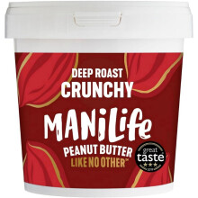 ManiLife Deep Roast Crunchy Natural Peanut Butter 900g | High Protein, No Palm Oil & No Added Sugar | Made from Single Origin Argentine Grade A Peanu